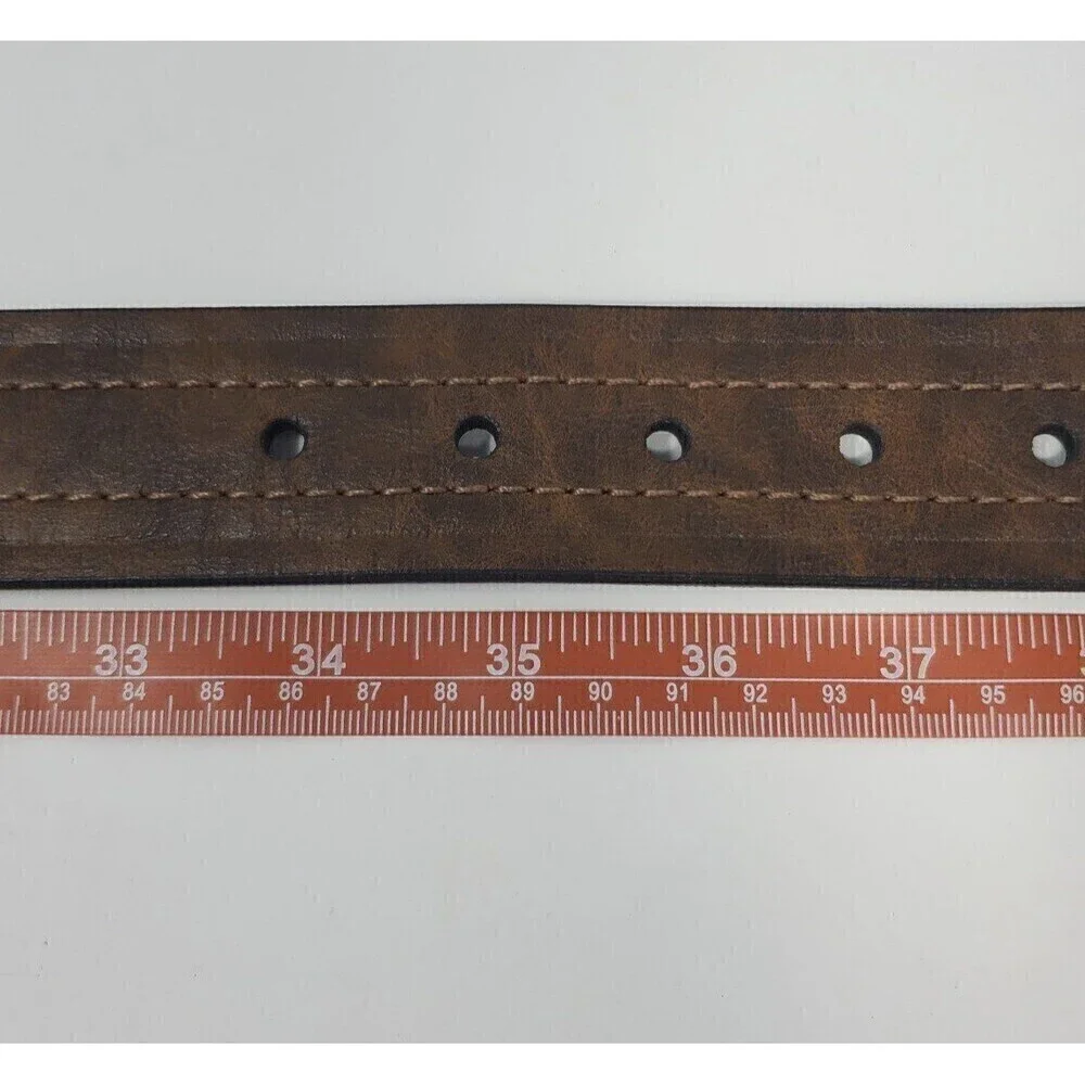 LEVI'S REVERSIBLE BLACK & BROWN LEATHER BELT CLASSIC MENSWEAR MEN SIZE 38